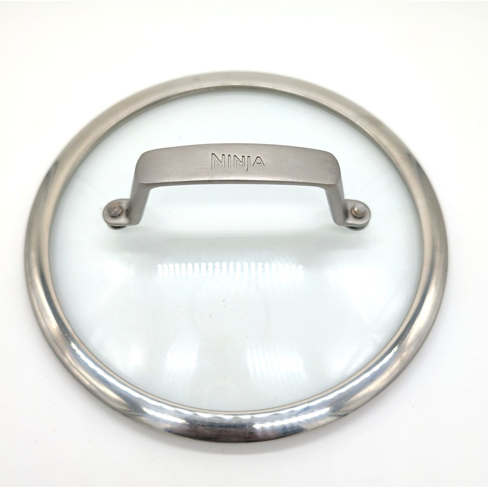 Ninja Replacement Lid 7 1/2" Skillet Pan Pot Cover Glass Stainless Steel EUC